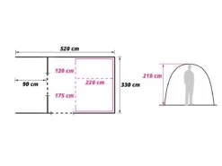 Obelink Columbia 5 Easy Air Tunneltent -Kwaliteit Outdoor Campingwinkel columbia plattegrond ecommerce 415b