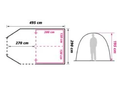 Obelink Optima 4 TC Tunneltent -Kwaliteit Outdoor Campingwinkel obelink optima 4 tc floor plan ecommerce