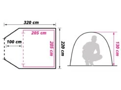 Obelink Shelter 3 CoolDark Koepeltent -Kwaliteit Outdoor Campingwinkel obelink shelter 3 cooldark floor plan ecommerce 7d85