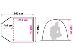 Obelink Shelter 4 CoolDark Koepeltent 11 Obelink Shelter 4 CoolDark Koepeltent -Kwaliteit Outdoor Campingwinkel obelink shelter 4 cooldark floor plan ecommerce f6e0