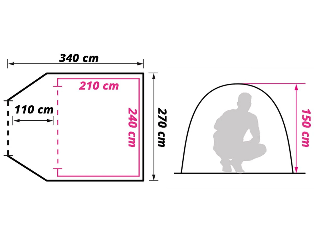 Obelink Shelter 4 CoolDark Koepeltent 6 Obelink Shelter 4 CoolDark Koepeltent - Afbeelding 6